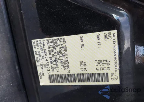 2015 Nissan Altima 2.5 S из США, поврежденный, VIN 1N4AL3APXFC459235